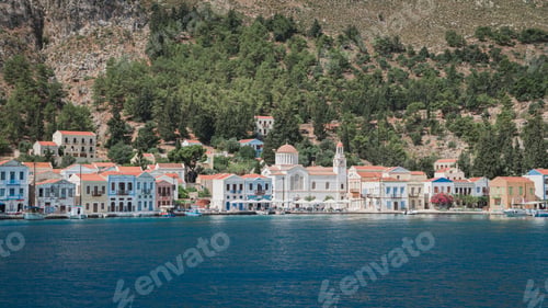 Preview: Kastellorizo island , Megisti harbor Greek village between Turkey Kas and Greece