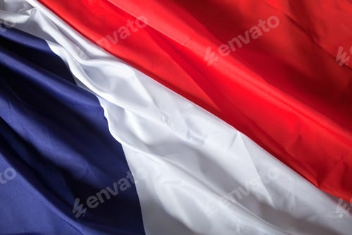 Preview: Picture Of The French Flag With Wavy Texture
