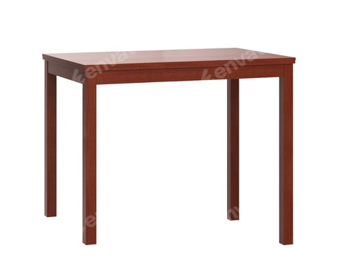 Preview: Wooden table on white background