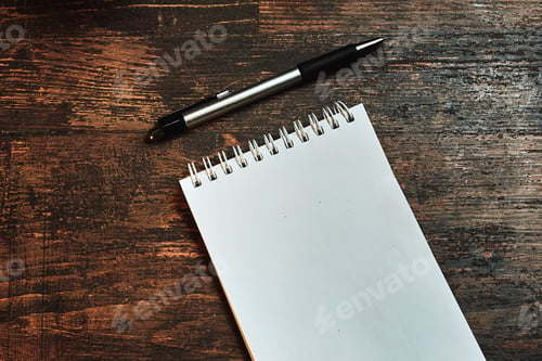 Preview: Workplace with a coffee Cup, on a wooden table
