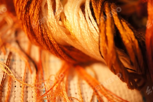 Preview: Thread In The Process Of Cross Stitch