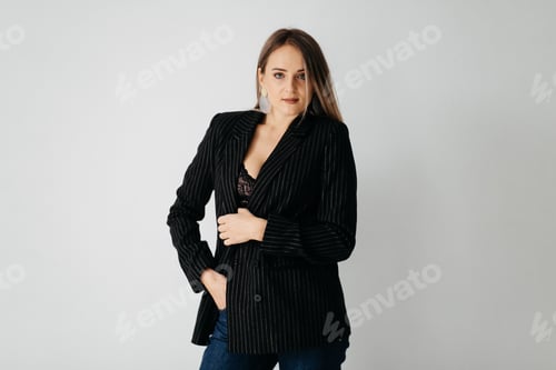 Preview: Amazing luxury seductive woman in stylish dresses