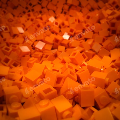 Preview: Orange Lego bricks