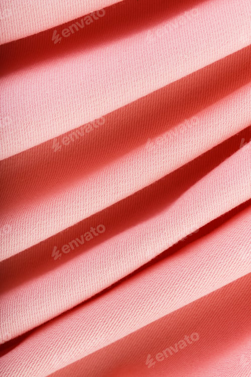 Preview: Denim Jeans Texture Background With Torn. The Texture Of The Colored Cotton Fabric. Texture Of Pink