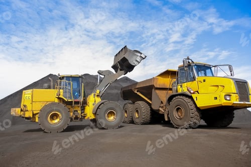 Preview: Excavators working on a manganese mining site in South Africa
