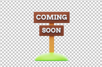 Preview: Coming Soon 3D Icon