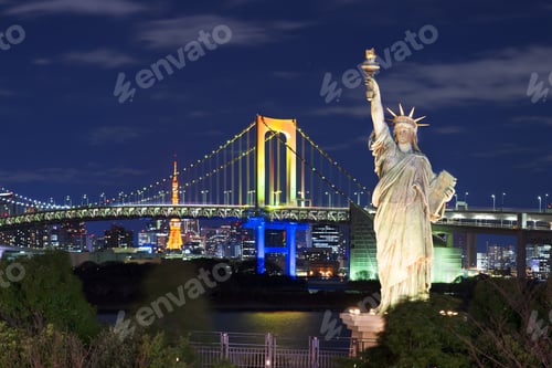 Preview: View Of Tokyo, Japan From The Artificial Island Of Odaiba.