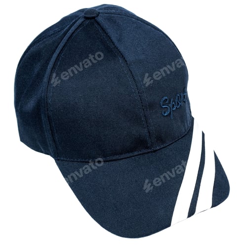 Preview: Blue baseball cap isolated on a white background