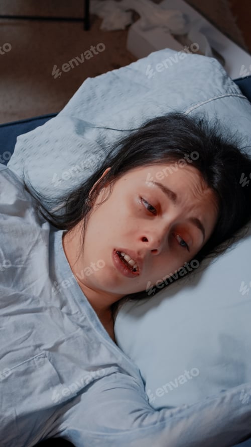 Preview: Frustrated sad alone woman suffering from big depression