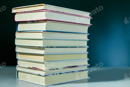 Preview: Stack of books on dark backgrounds, World book day