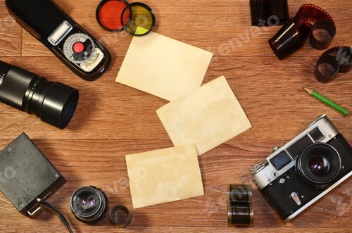 Preview: Still-life with old photography equipment