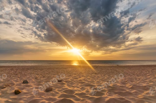 Preview: Sunset at Kampen Beach on the island Sylt.