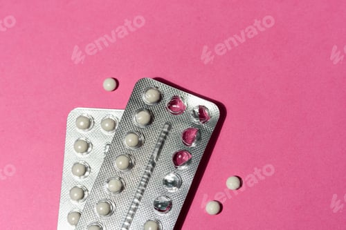 Preview: Birth control pills on pink
