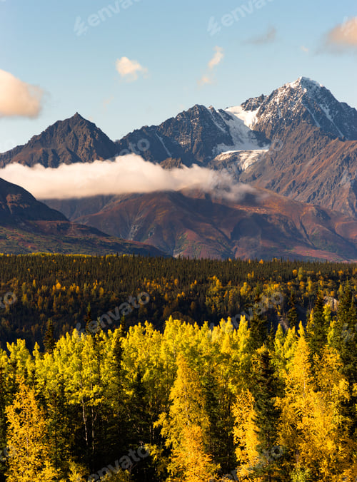 Preview: High Snow Covered Peaks Chugach Mountain Range Alaska