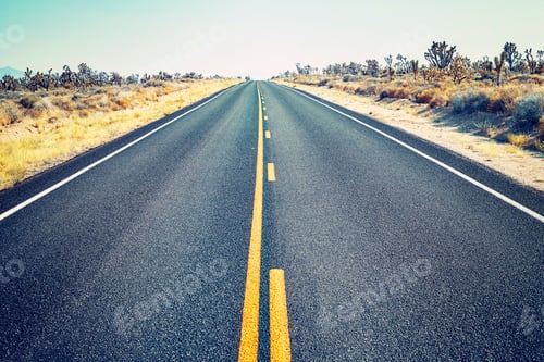 Preview: Road in the Joshua Tree National Park, USA.