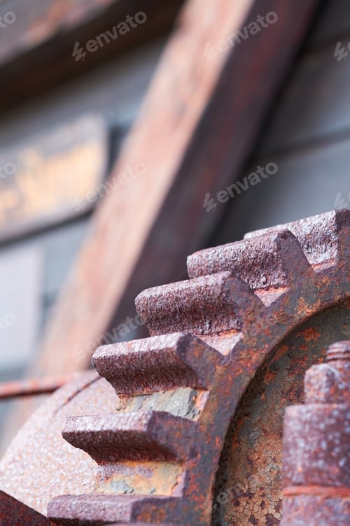 Preview: Rusty machine parts. Rusty machine parts.