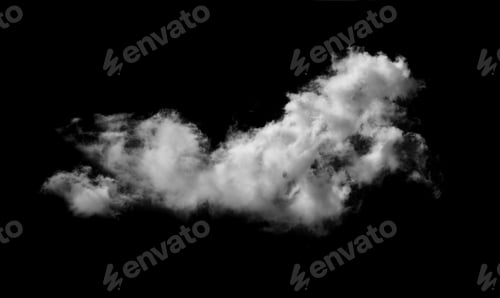 Preview: white clouds on black background
