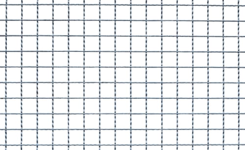 Preview: Crimped wire mesh fence with square grid pattern isolated on white background with clipping path