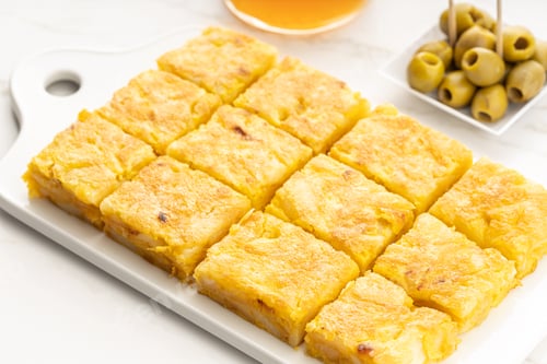 Preview: Spanish potato omelette appetizer on tray