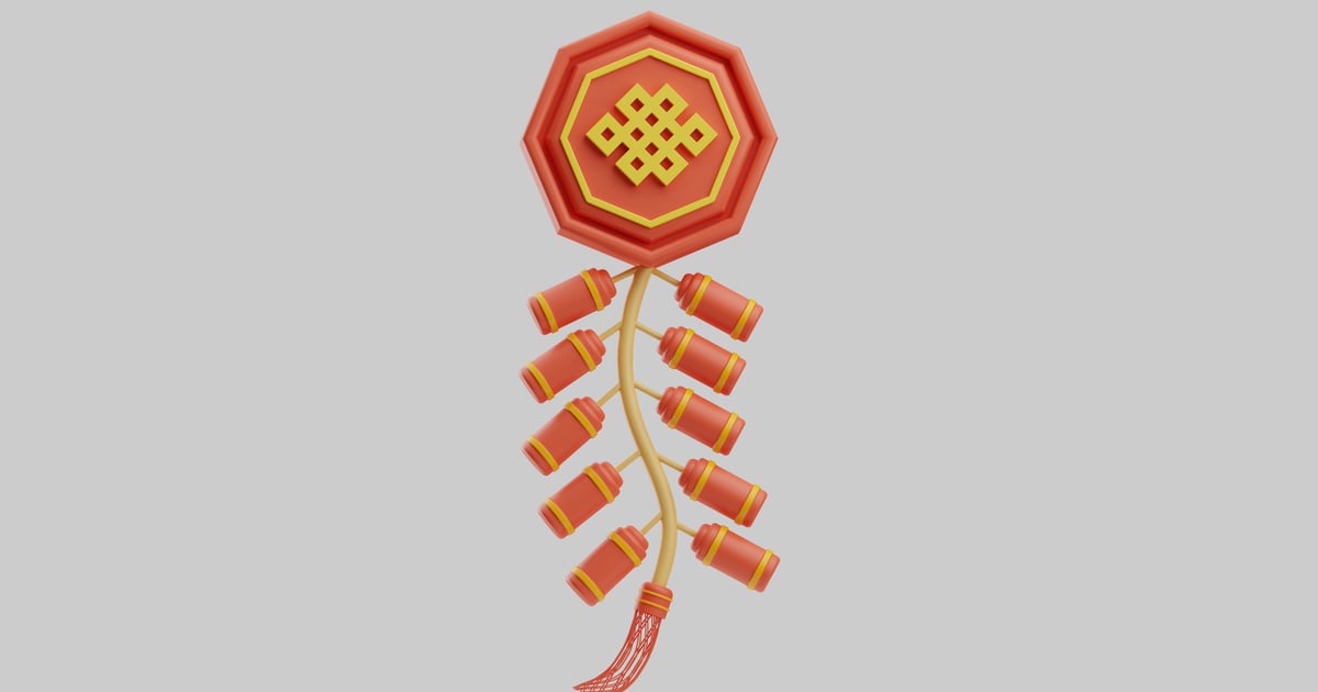Decorative Firecracker String 3D, Incl. celebration & decoration - Envato