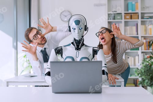 Preview: Office workers mocking their robot colleague