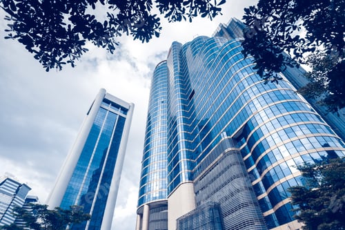 Preview: Modern blue glass buildings