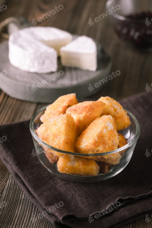 Preview: Brie fritters in glass bowl