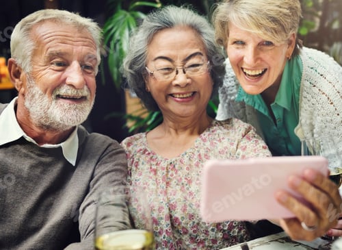 Preview: Group Of Senior Retirement Using Digital Lifestyle Concept