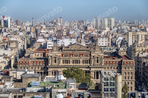 Preview: Aerial view of Argentina Supreme Court of Justice - Buenos AIres, Argentina
