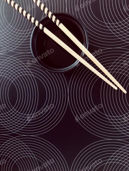 Preview: Abstract Chopsticks and Sauce Still Life