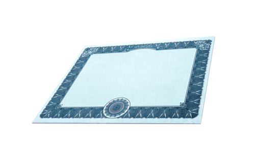 Preview: Classic guilloche border paper isolated on white