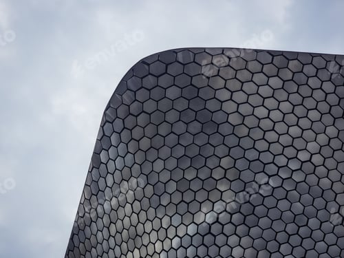 Preview: Closeup of a detail of Soumaya museum in Mexico City
