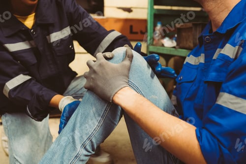 Preview: Engineer worker with accident at factory