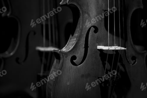 Preview: Classic violin over dark background