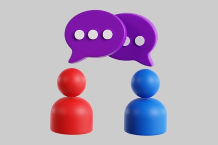 Preview: Simple communication people with bubbles