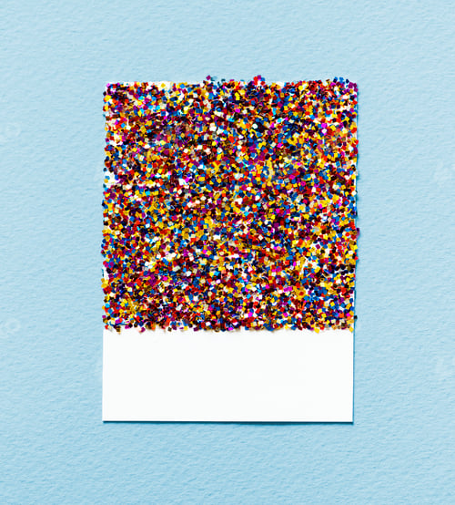Preview: Glittery and sparkly paper card