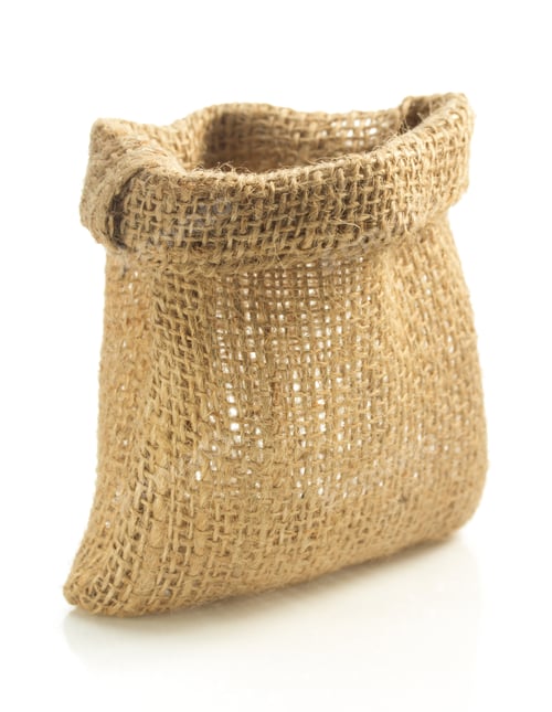 Preview: empty sack bag isolated on white