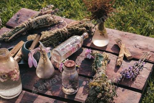 Preview: Aromatherapy,esotericism,occultism,herbal gathering and drying,aesthetic herbal pharmacy,organic alt