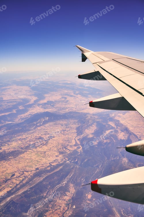 Preview: Vertical aerial shot from an airplane