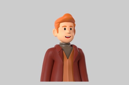 Preview: Cartoon man with red hair