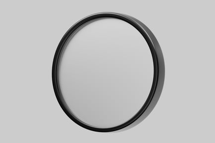 Preview: Black framed sign holder circle