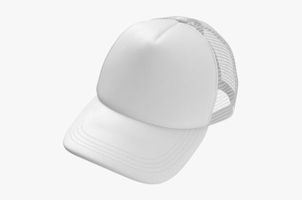 Preview: Blank White Trucker Hat Basic Pose