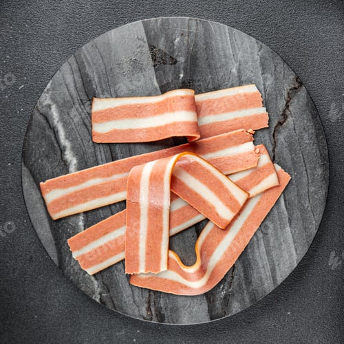 Preview: vegetarian bacon fresh meal food snack on the table copy space food background vegetarian vegan