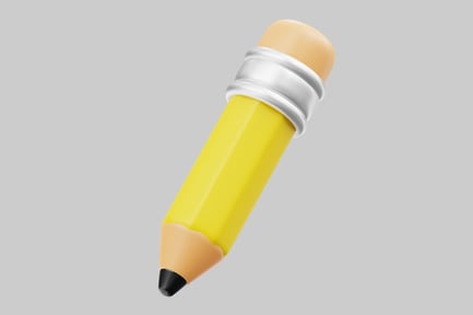 Preview: Yellow pencil with eraser detail