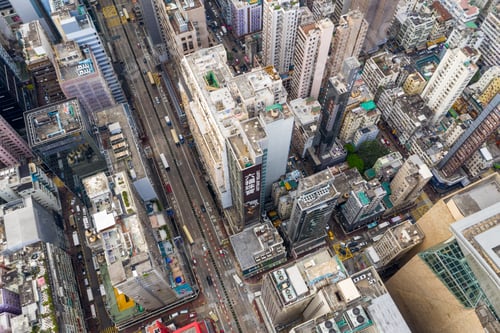 Preview: Mong Kok, Hong Kong 21 March 2019: Top down view of Hong Kong city