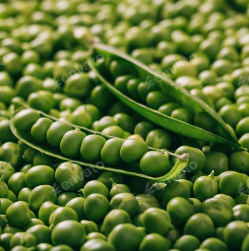 Preview: Fresh green peas for background, texture, closeup view