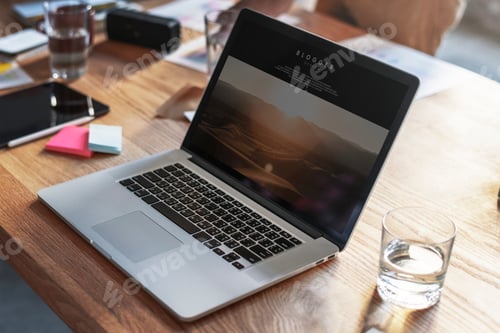 Preview: Blog on a laptop screen mockup