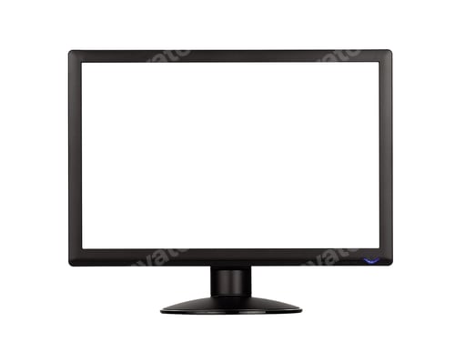 Preview: Professional widescreen monitor with blank white screen
