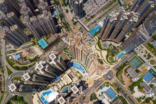 Preview: Tseung Kwan O, Hong Kong 12 June 2020: Drone fly over Hong Kong city