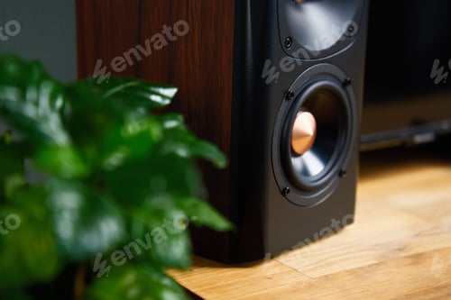 Preview: Sound speaker in living room interior